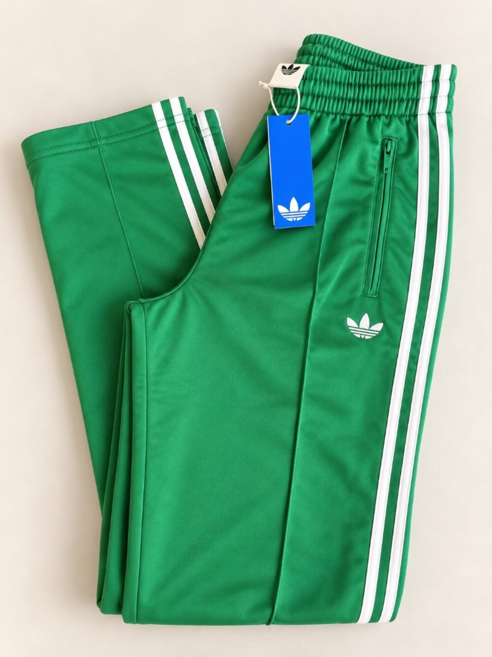 Adidas Firebird Classic Track Pants Size Small Bold Green White